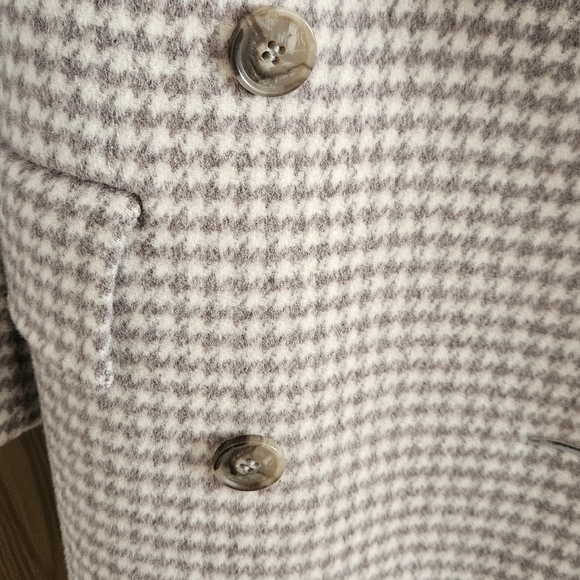 Wool coat Size M Nanushka - houndstooth cream beige and white check winter - Picture 4 of 5